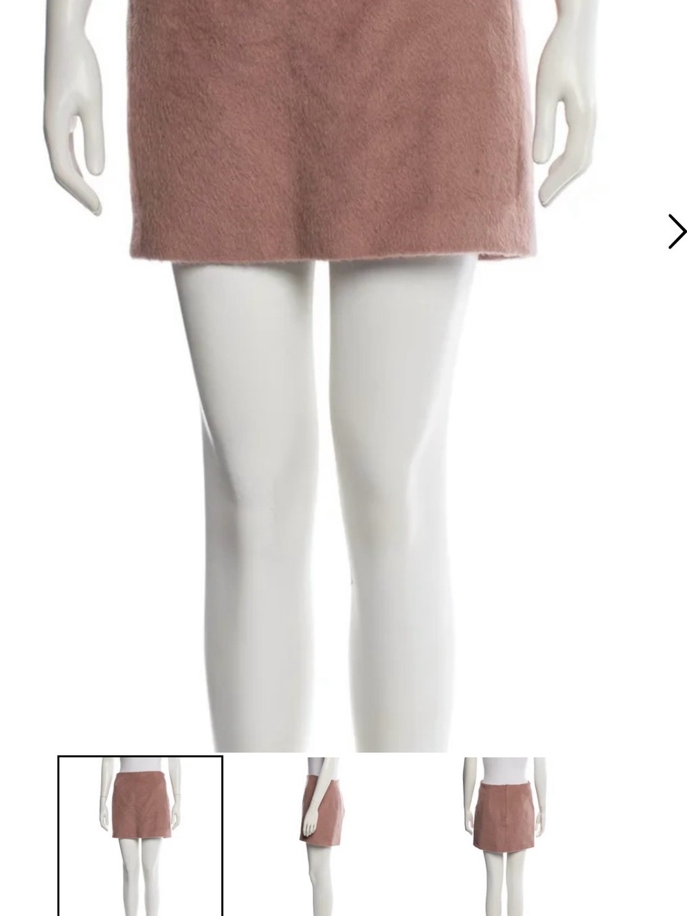 Acne Studios Pink Faux Fur Mini Skirt